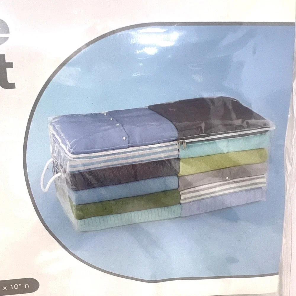 Lot Of 3 The Container Store Clear large Chest Storage Bags 24x12x10 NOS Sealed